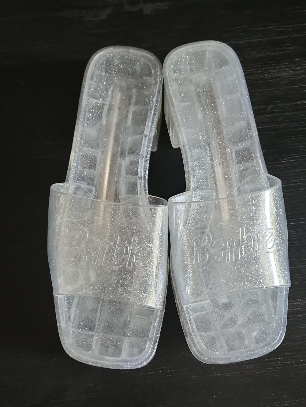 Barbie Pink Translucent Jelly Slide Sandals